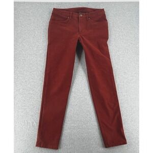 Lululemon Womens Skinny Fit 5 Pocket Pants Size 30 Red Stretch Mid Rise